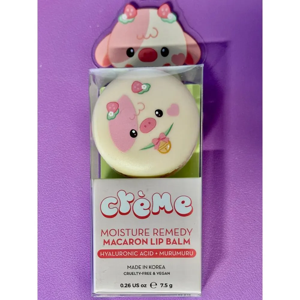 The Crème Shop Moisture Ready Macaron Lip Balm Strawberry Milk